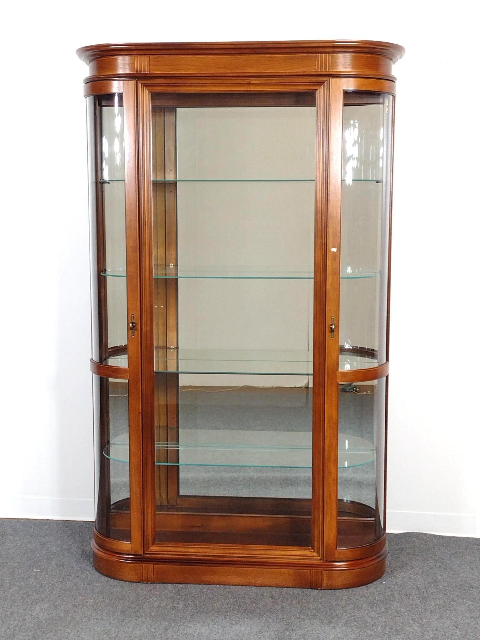 Pulaski Lighted Curio Cabinet: 47" wide X 13" deep X 80" high.