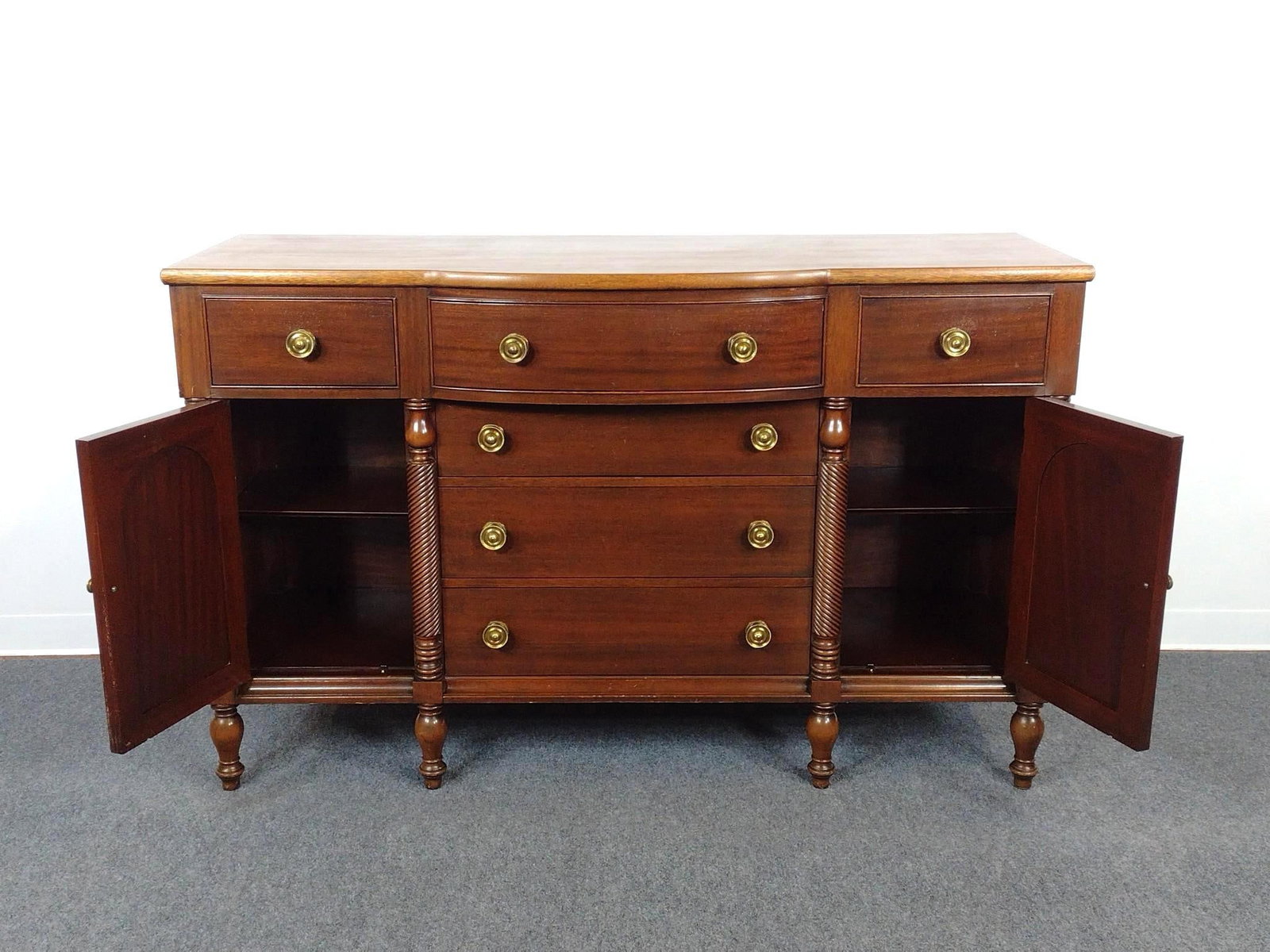 Bow Front Buffet or Sideboard - 4
