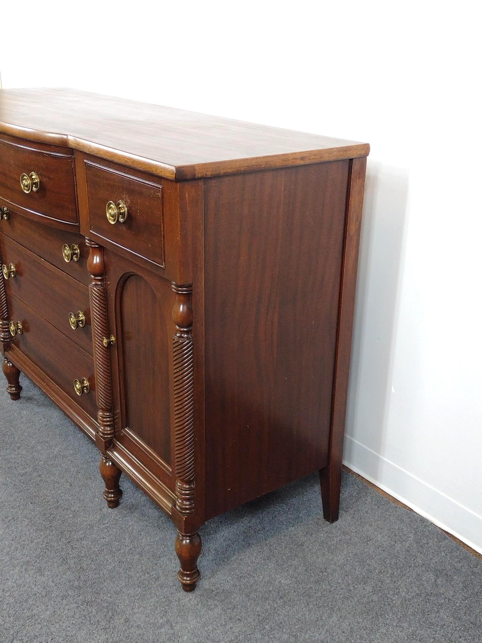 Bow Front Buffet or Sideboard - 6