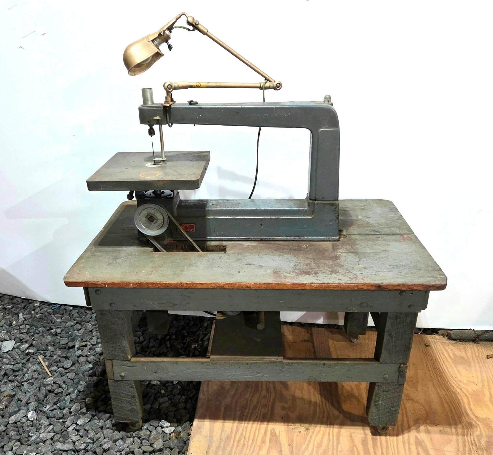 Craftsman Scroll Saw: IMPORTANT NOTE. To be picked up in Harrisburg, PA. Located in basement. 39-1/2" wide X 24-1/2" deep X 42" high. Working.