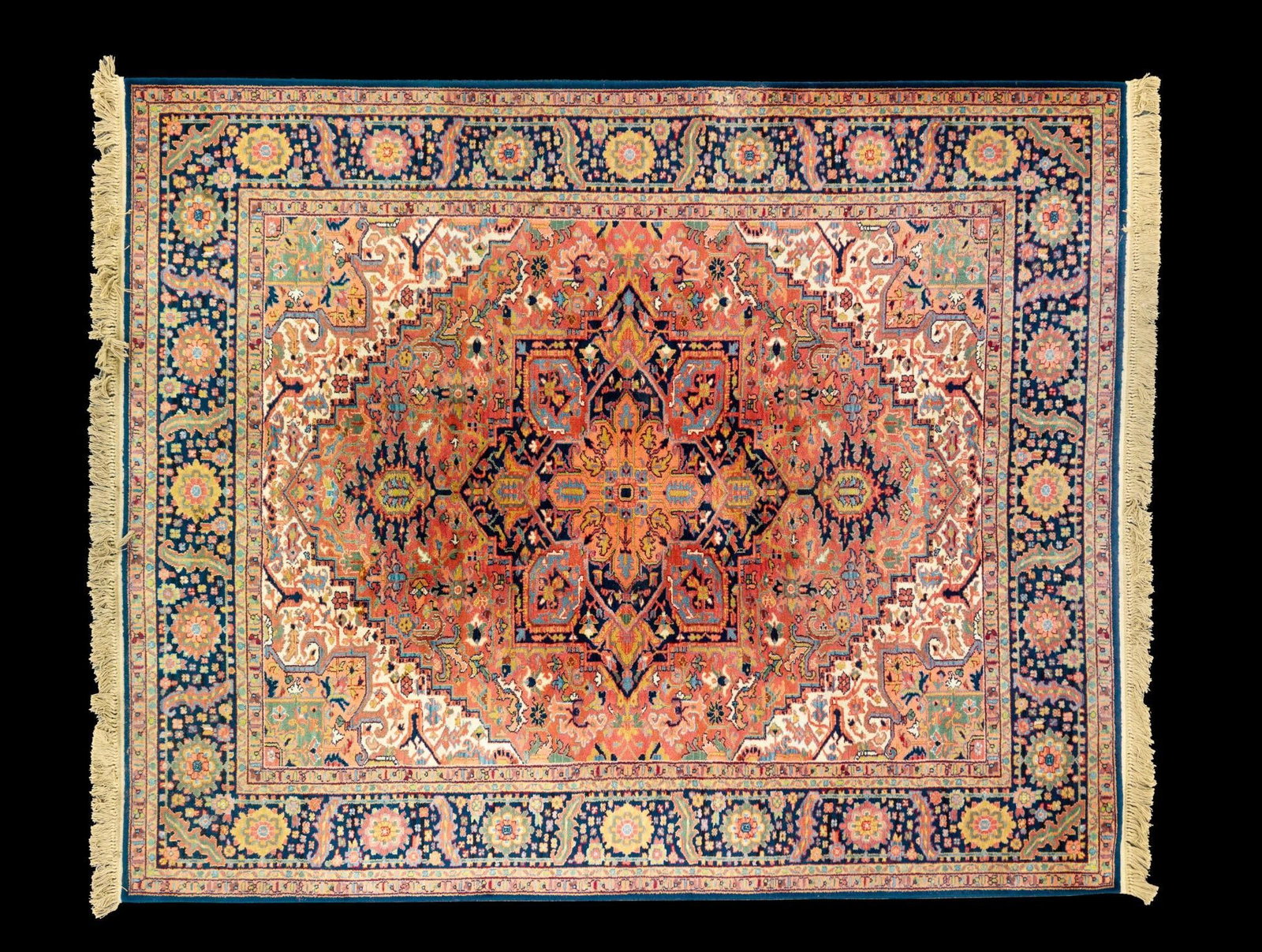 Karastan Heriz Room Size Rug: 10'7" long X 8'8" wide.