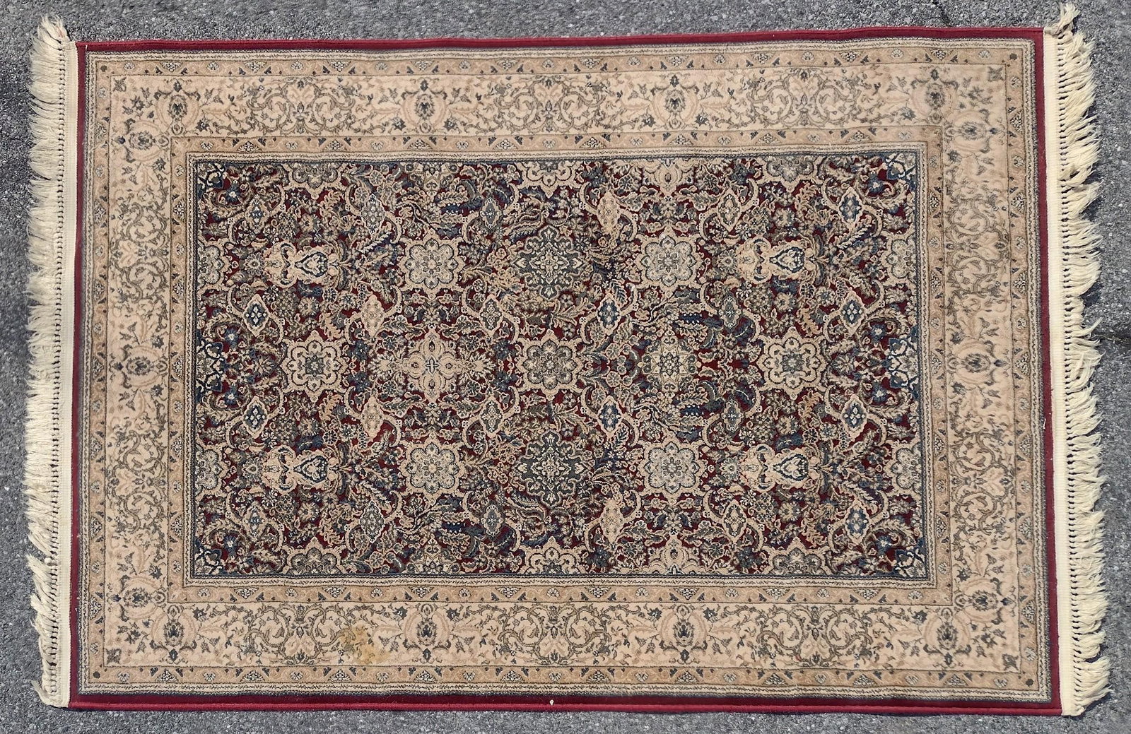 Persian Style Area Rug: 7'6" long X 5'3" wide. Label missing.