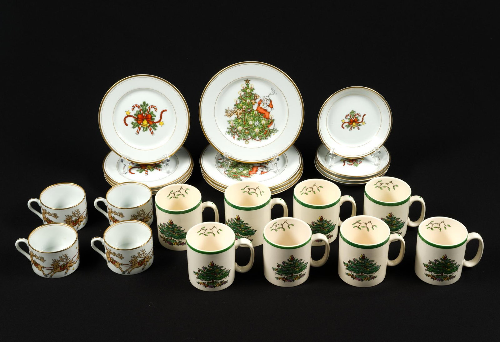 Fitz & Floyd "St. Nicholas China" & 8 Christmas Spode Mugs (1 of 7)
