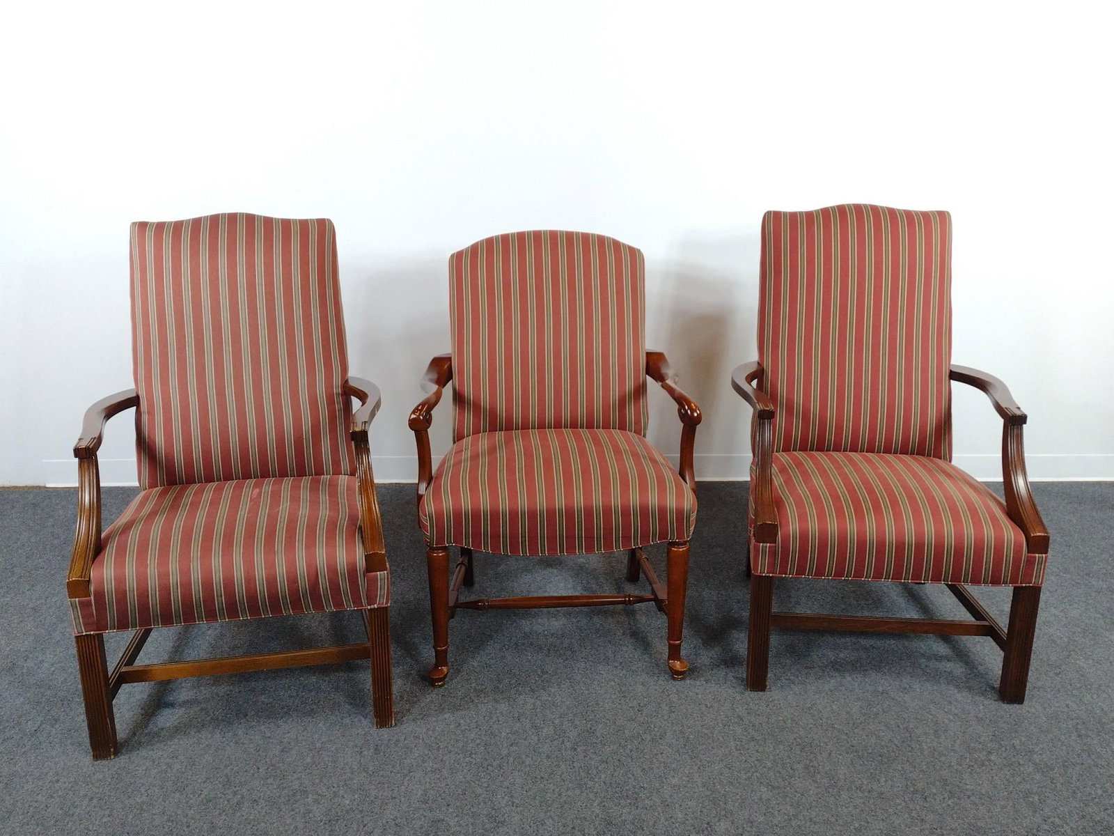 3 Upholstered Arm Chairs (1 of 10)