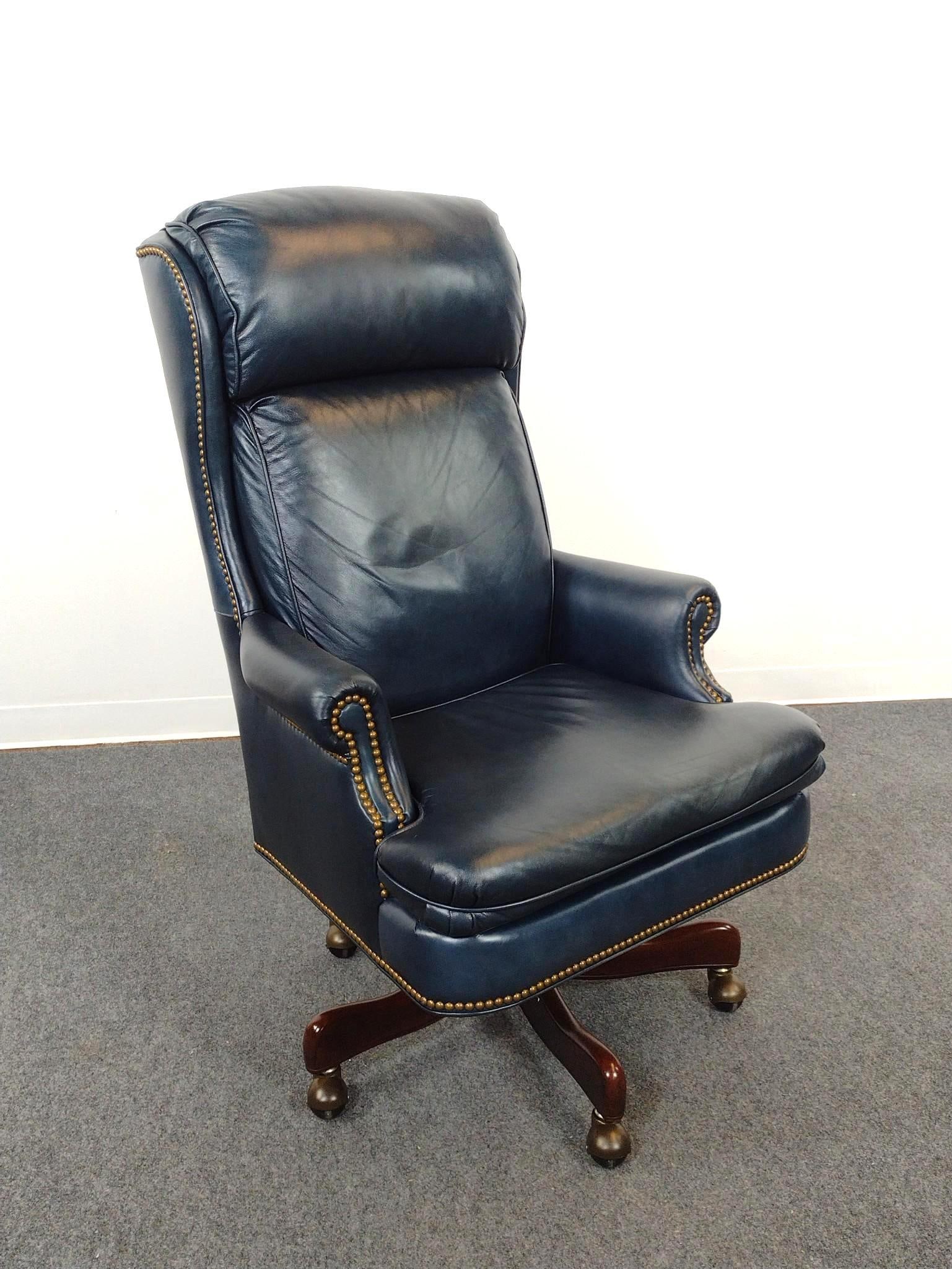 Hancock & Moore Leather Executive Office Chair: 27-1/2" wide X 26" deep X 47-1/2" high.