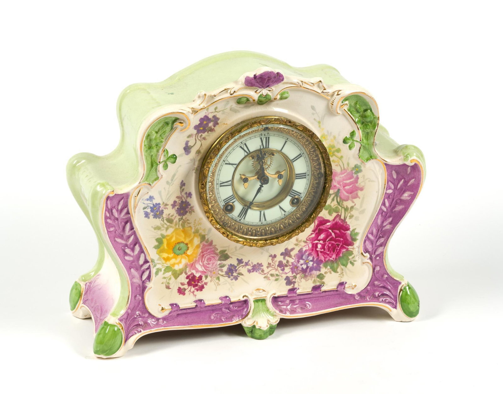 Ansonia Royal Bonn "La Rita" China Mantle Clock (1 of 4)