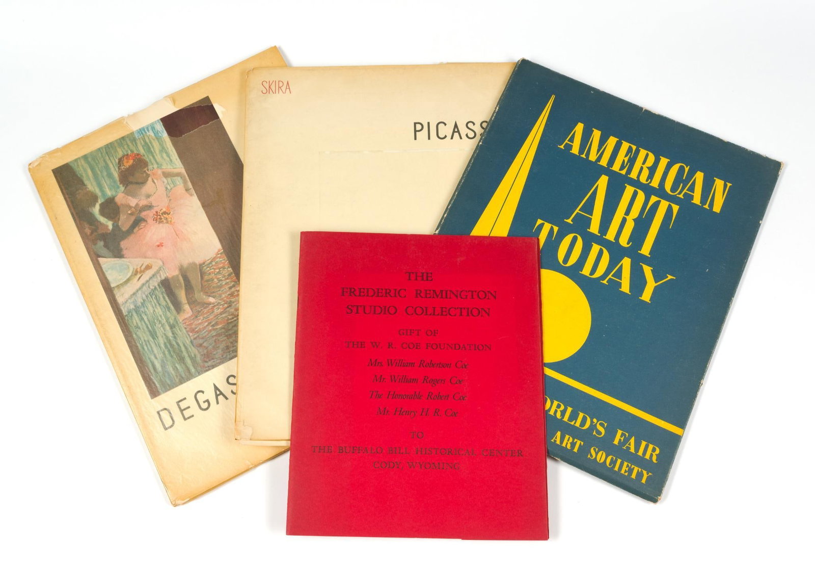Vintage Art Publications: Including Picasso, Degas, American Art Today and the Fredrick Remington Studio Collection. Largest measures 15 - 1/4" x 11 - 1/4"