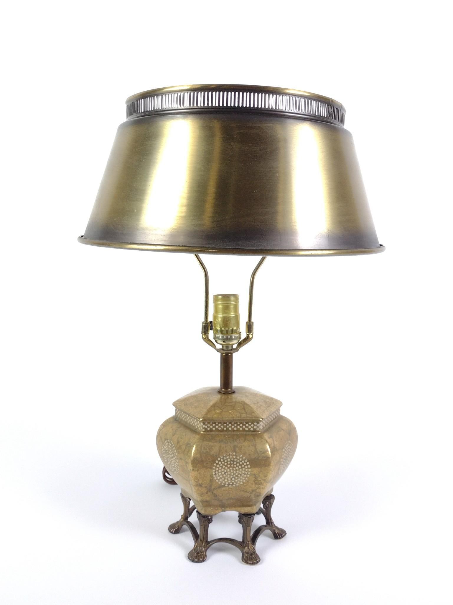 Asian Style Table Lamp: 14-1/2" diameter X 20-1/2" high.
