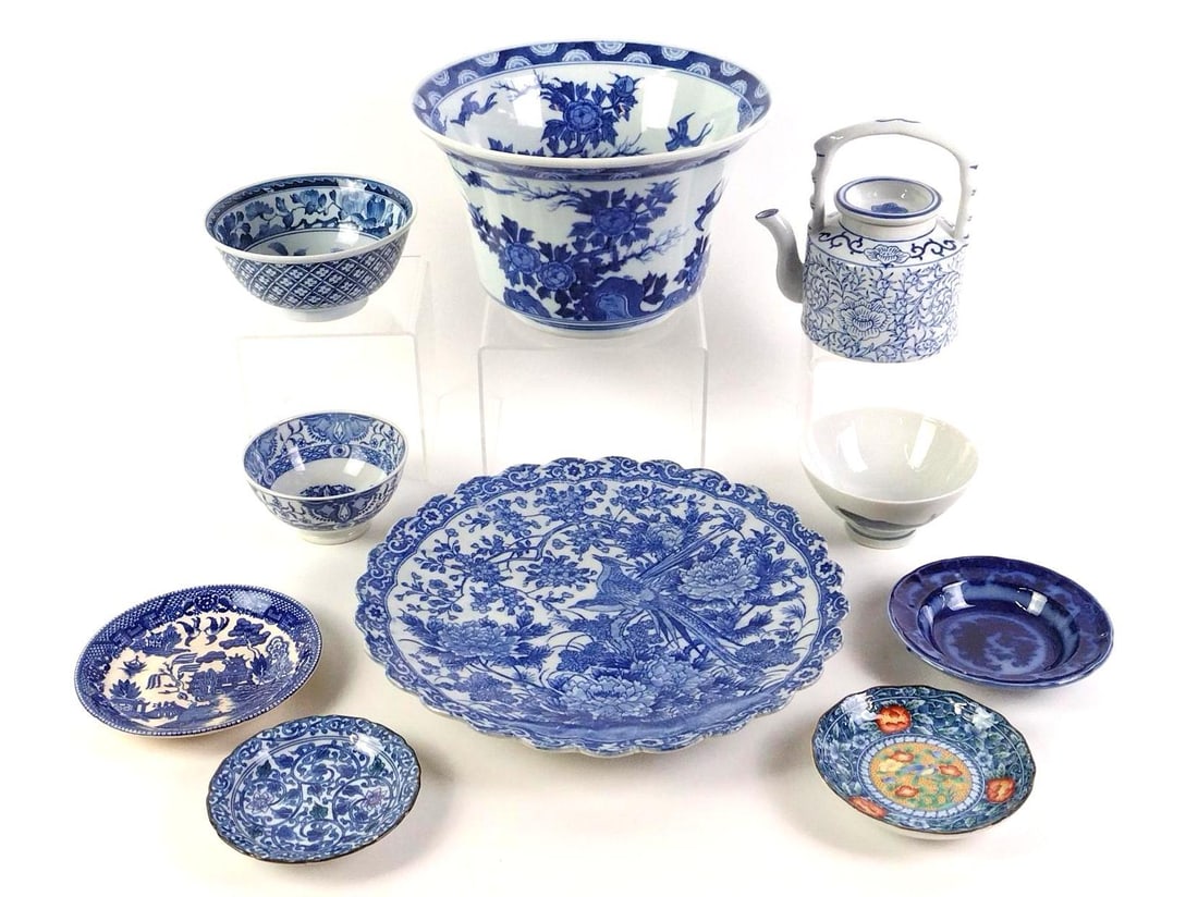 10 Pieces of Blue and White China (1 of 9)