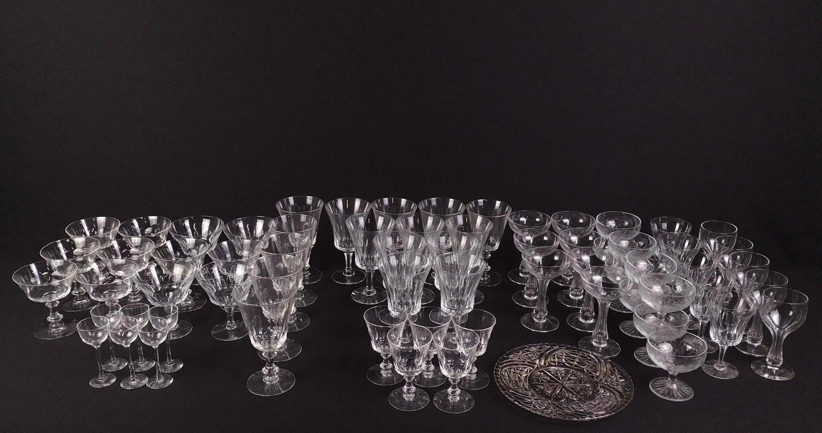 Glassware and Crystal Drinkware: 3-1/4" to 6-1/2" high.