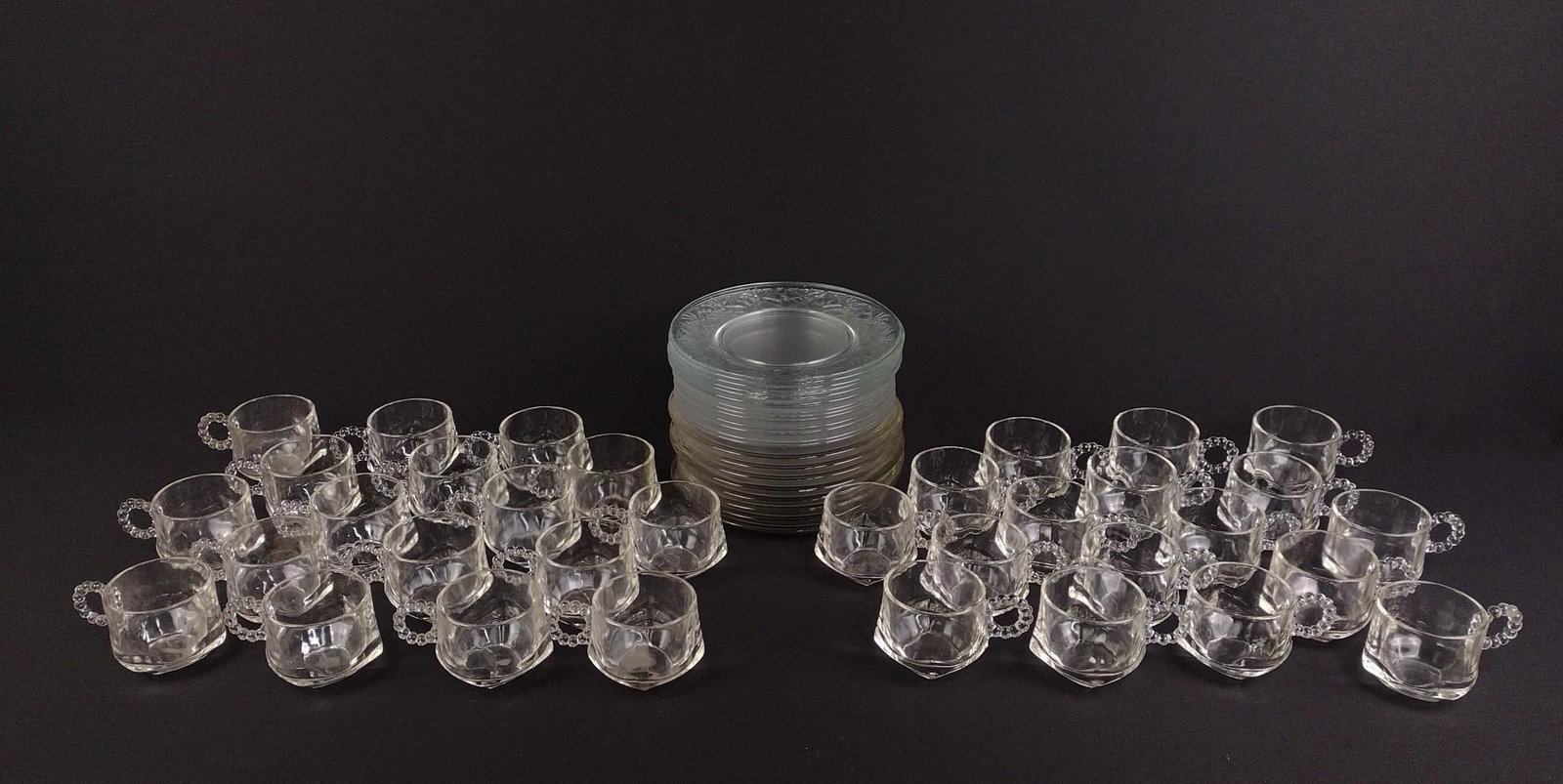 Glass Punch Cups & Glass Plates (1 of 2)