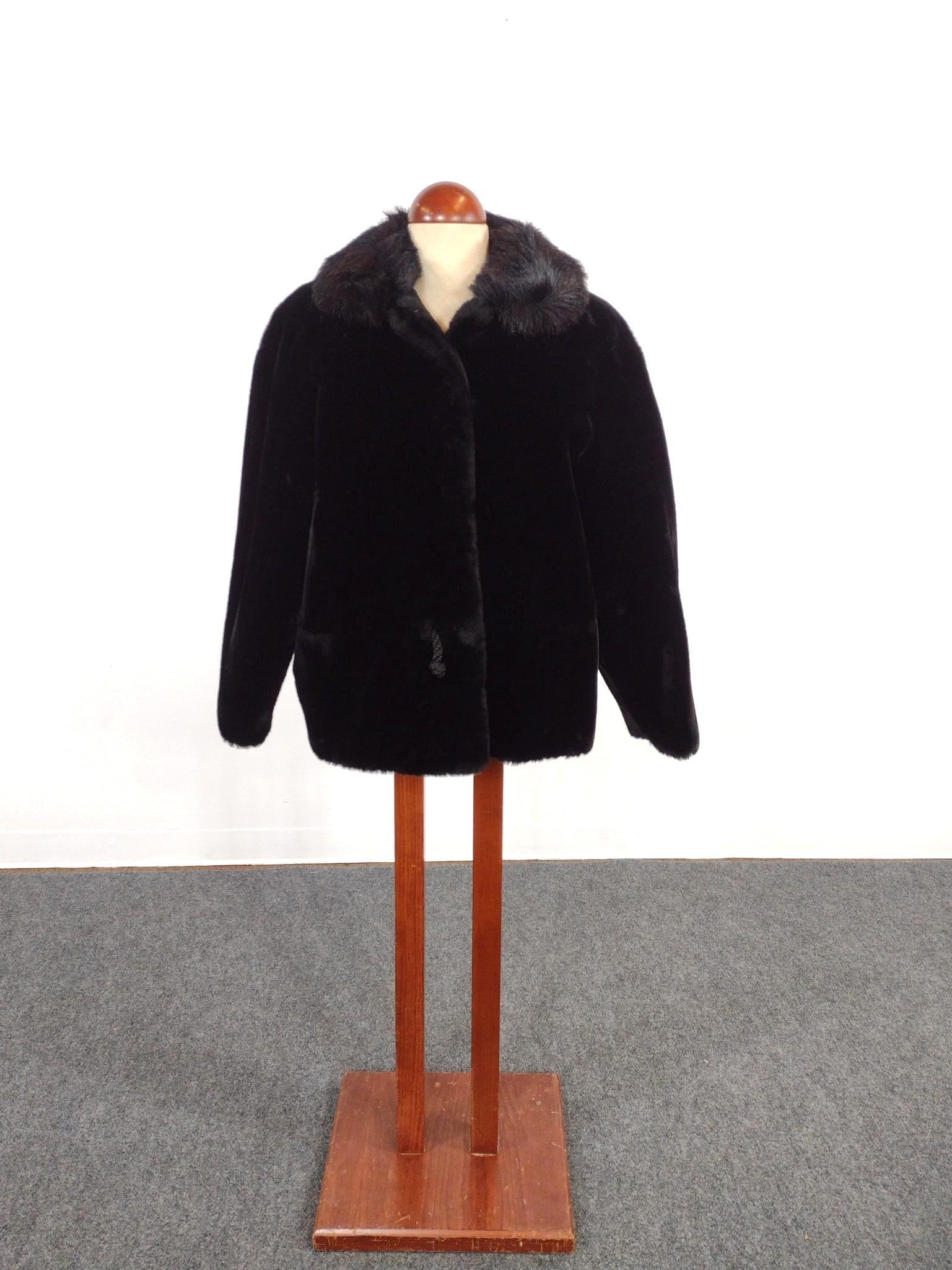 Inscription Rykiel Faux Fur Coat: Size Large.