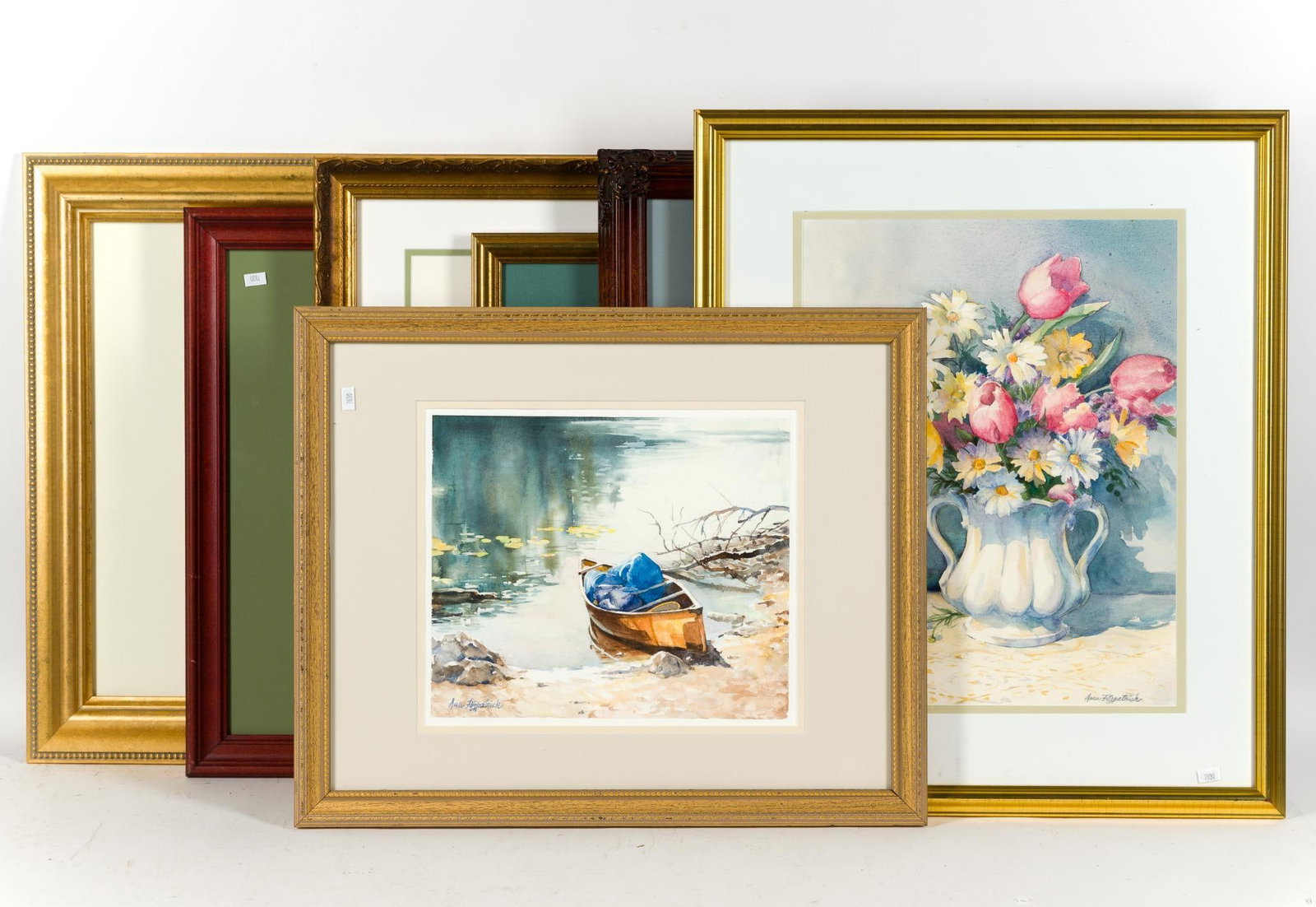 7 Framed Prints by Anne Fitzpatrick: Largest frame measures 22 - 1/2" x 28 - 1/4".