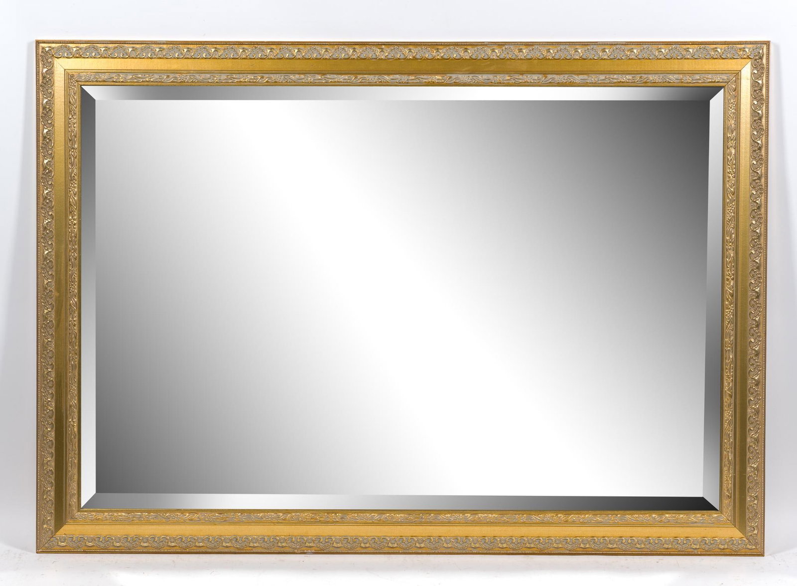 Large Gold Frame Mirror: Measures 28 - 1/2" x 41"