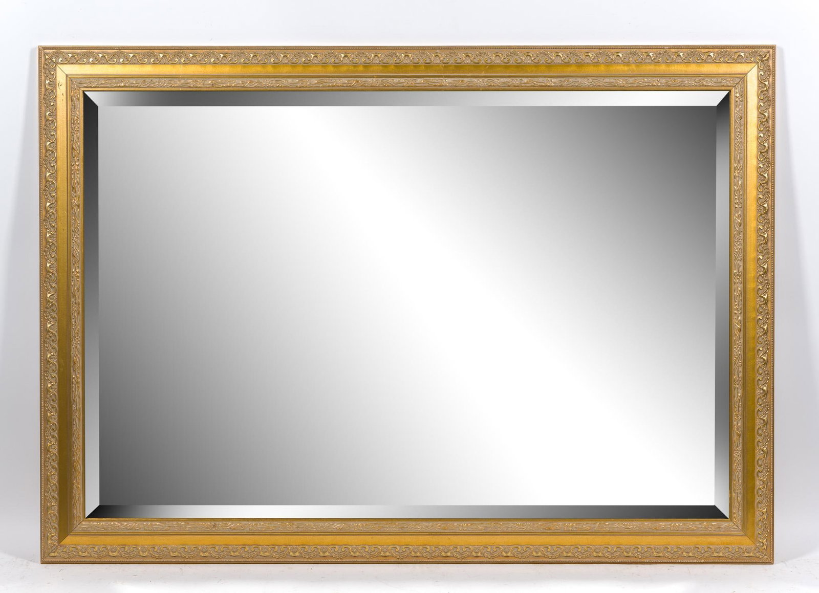 Large Gold Frame Mirror: Measures 28 - 1/2" x 41".