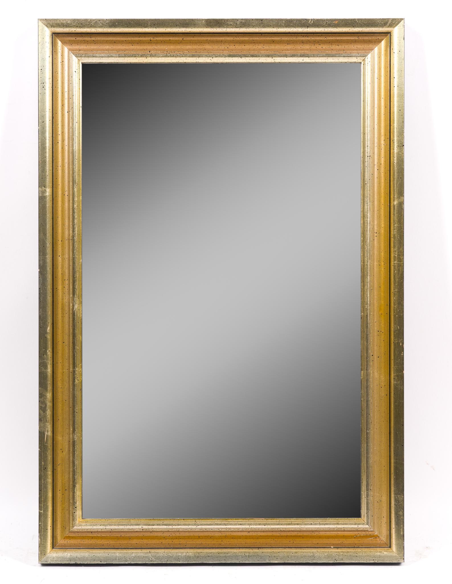 Gold Frame Wall Mirror: Measures 25" x 16 - 3/4".