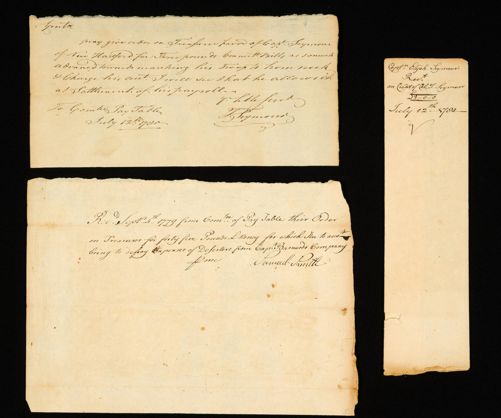 (Revolutionary-Era) 2 Antique Documents (1 of 6)