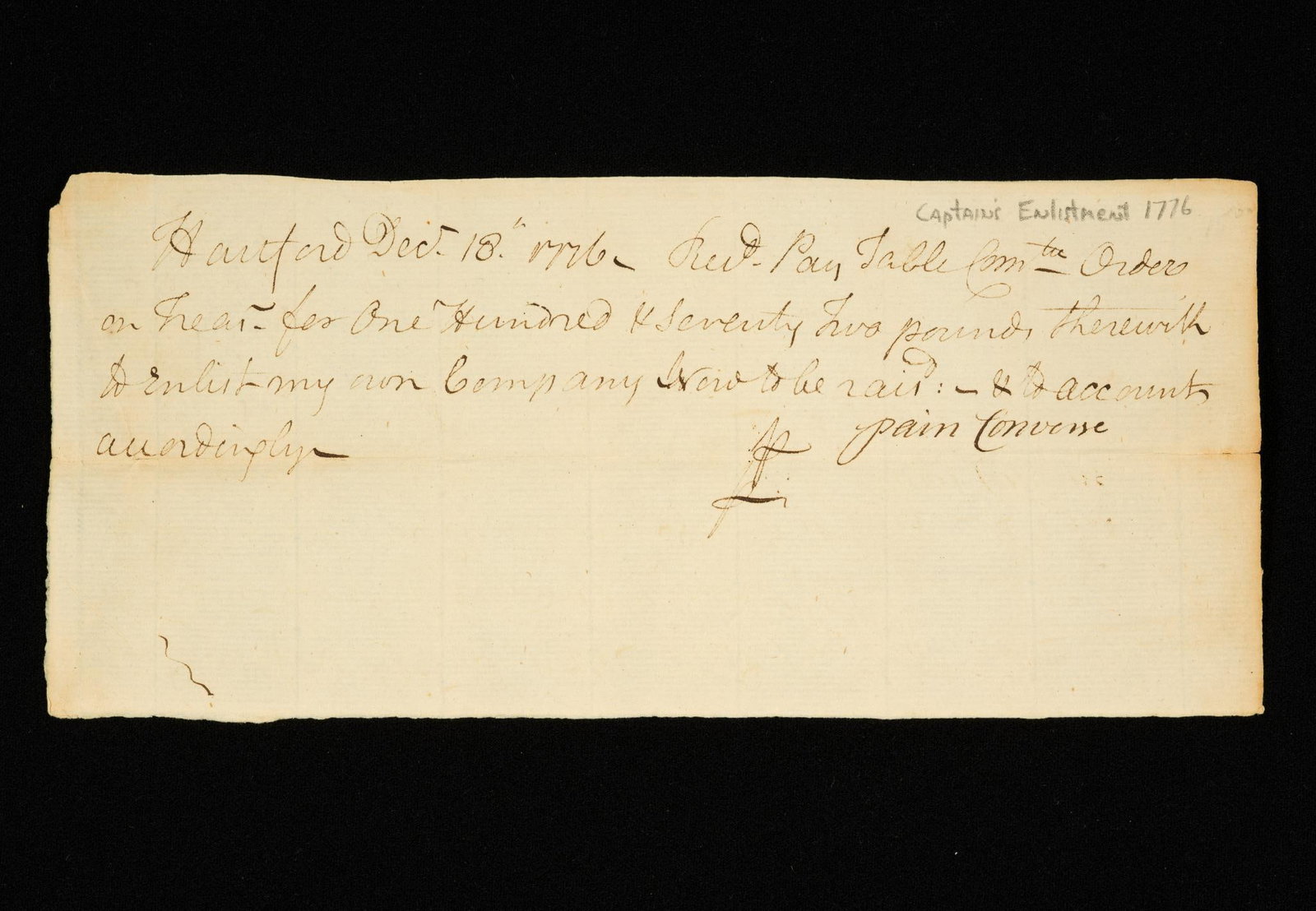 (Revolutionary-Era) Pay Table Document (1 of 2)