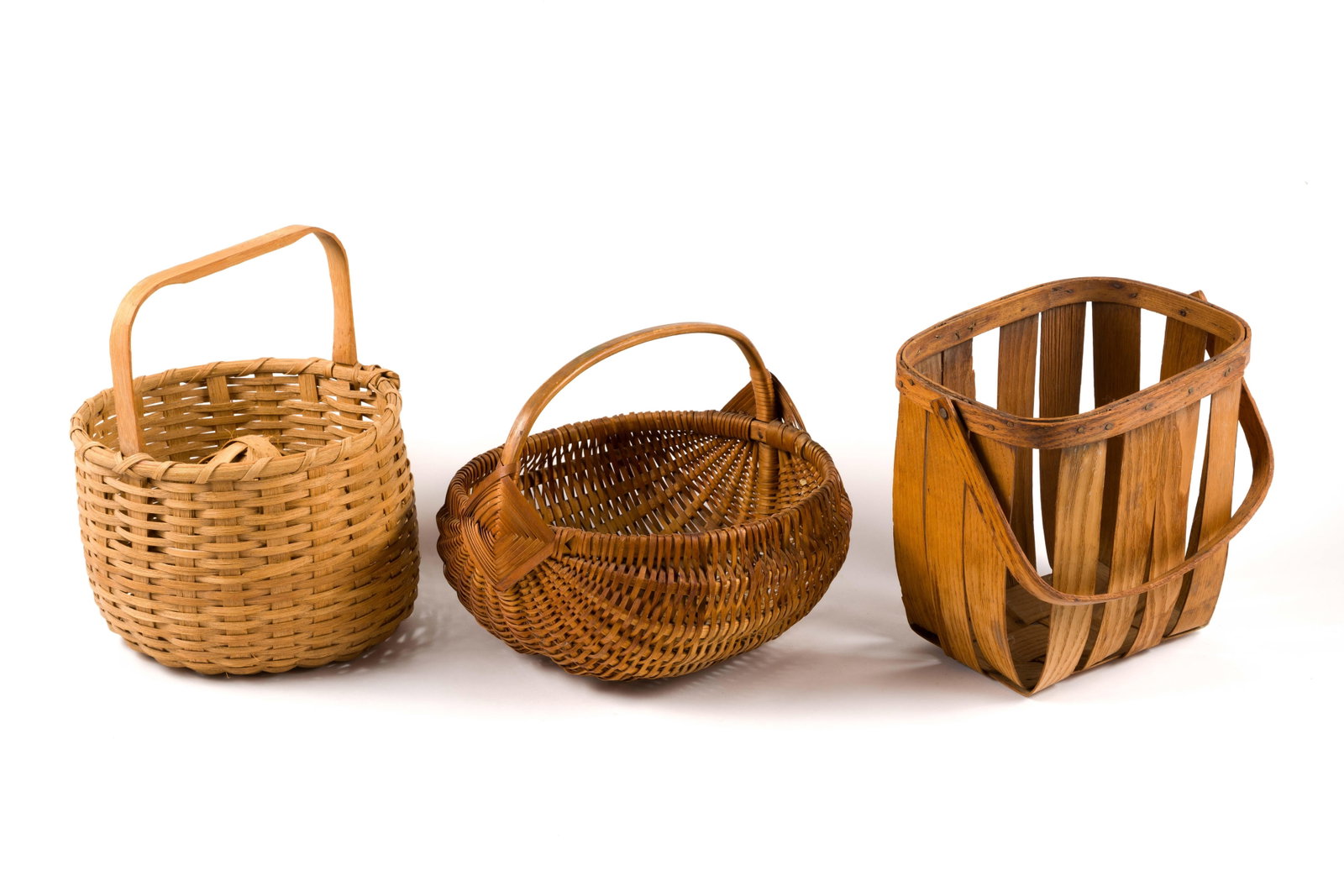 (Early Republic Era) 3 Vintage Baskets (1 of 8)