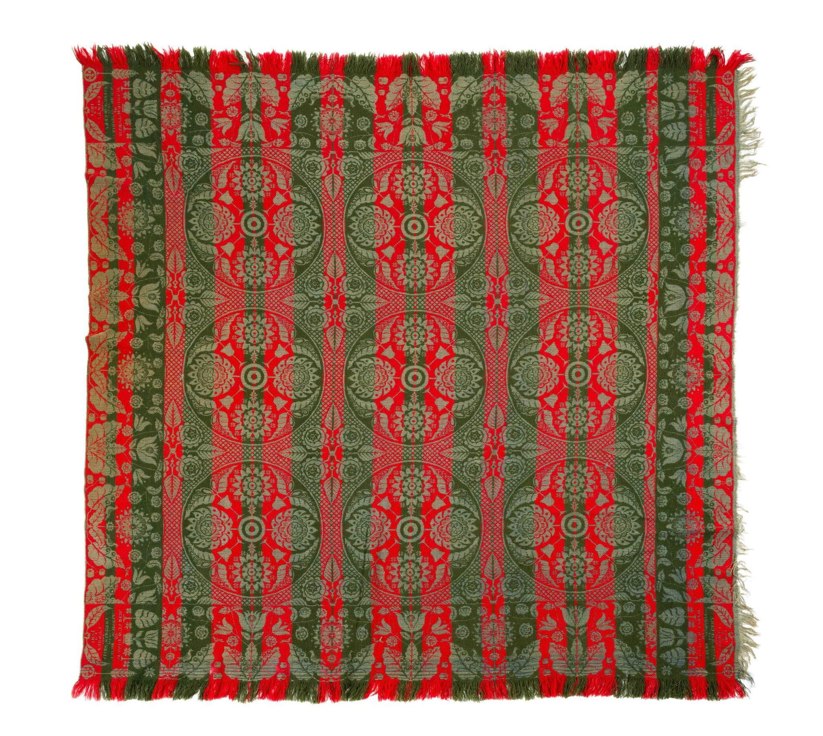 (Civil War Era) Pennsylvania German Jacquard Woven Coverlet (1 of 4)
