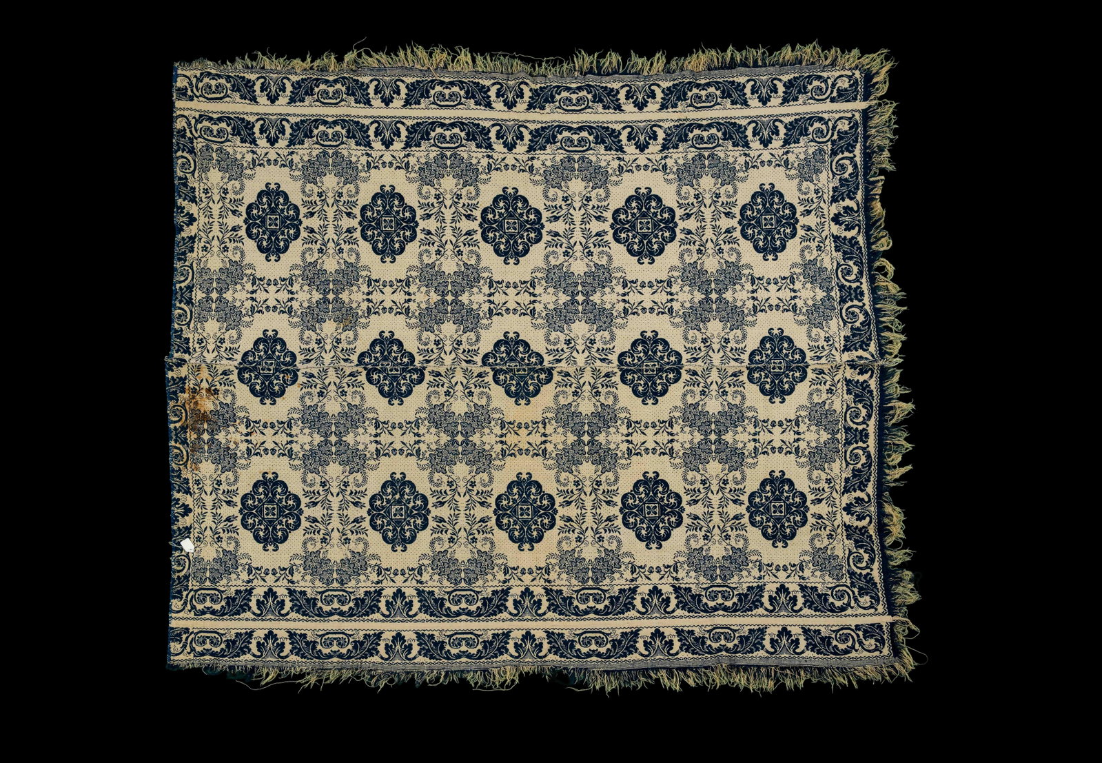 (Civil War Era) Jacquard American Coverlet (1 of 4)