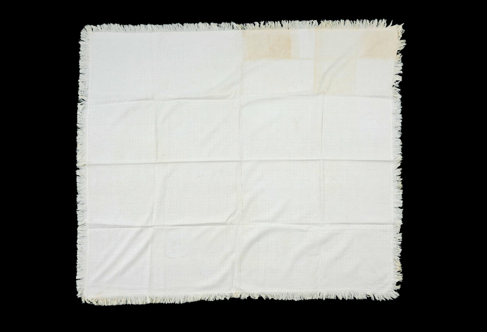 (Civil War Era) White Woven Coverlet (1 of 3)