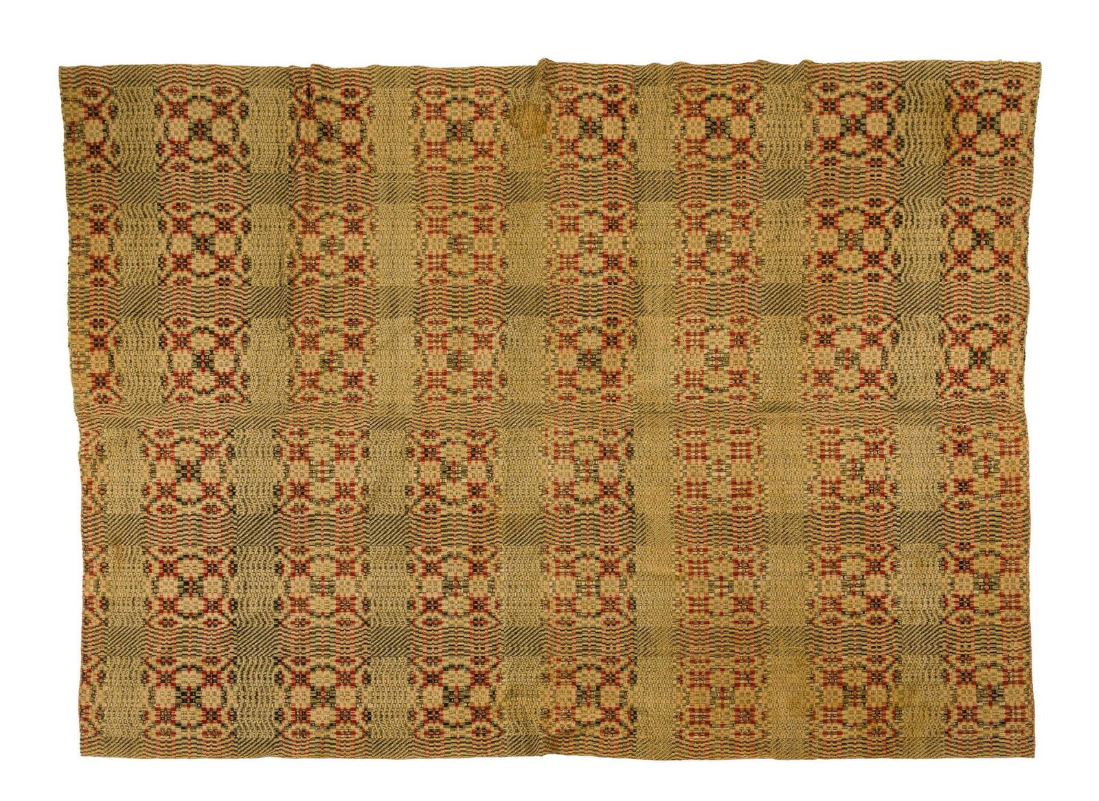 (Civil War Era) Antique Trenton Jacquard Coverlet (1 of 3)