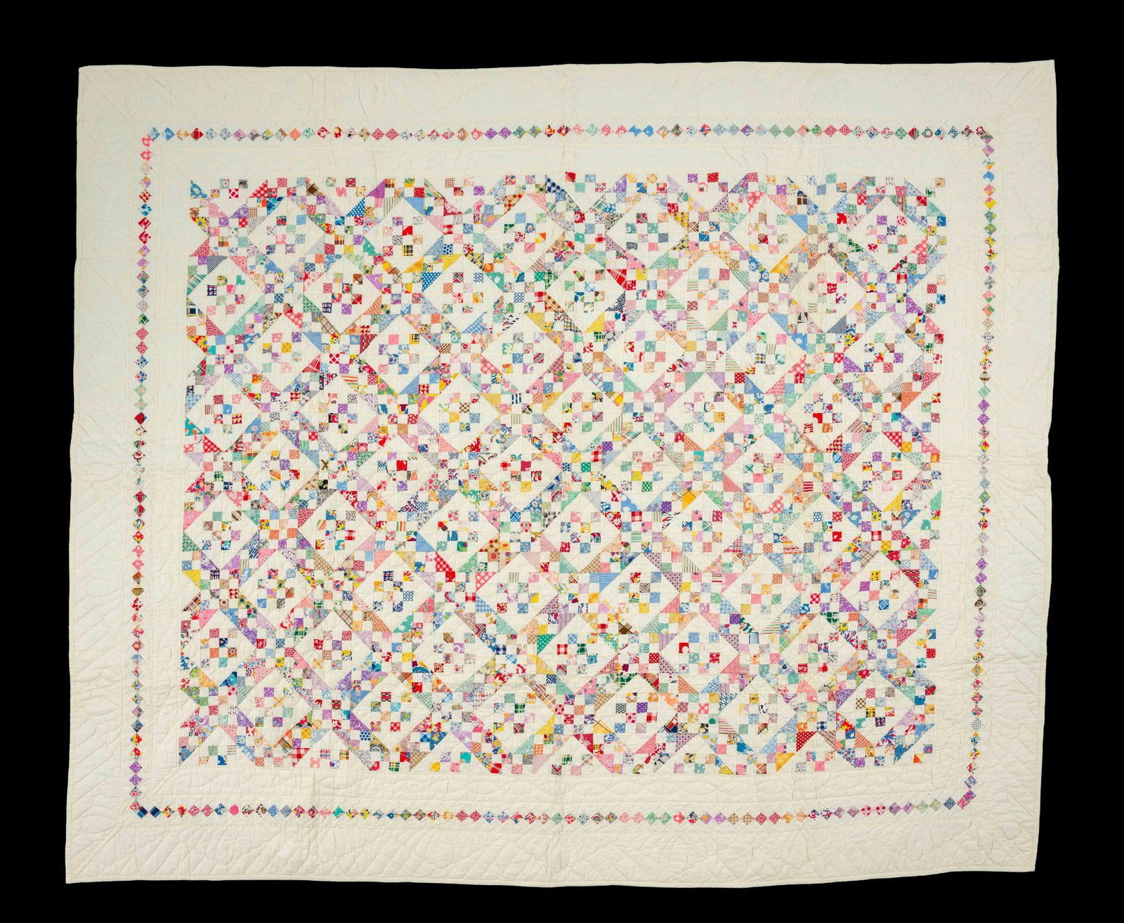 (Civil War Era) Four Patch Speedway Quilt (1 of 3)