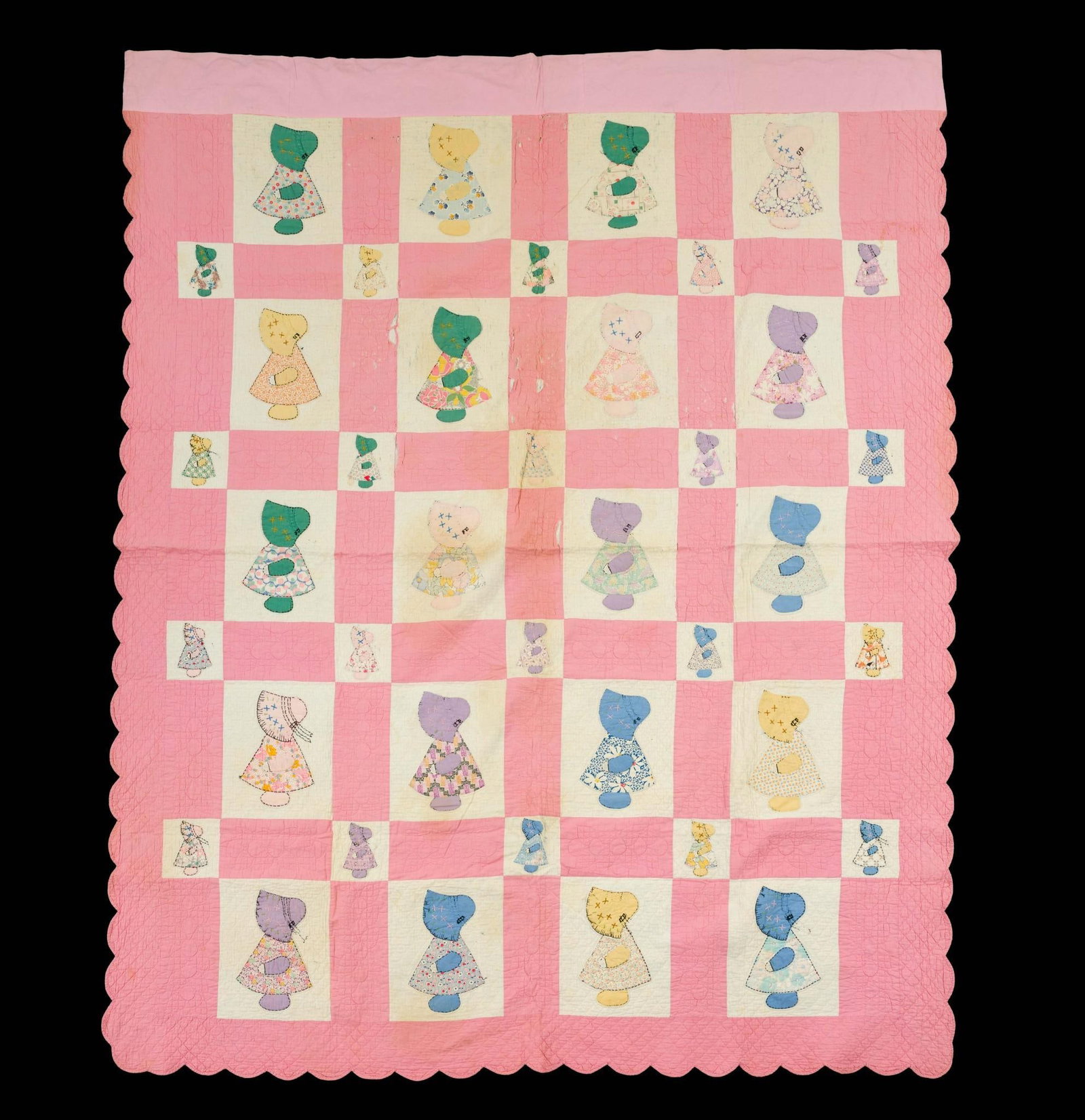 (Civil War Era) Vintage Applique Quilt (1 of 3)