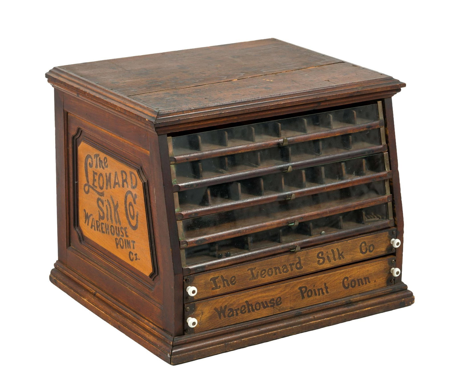 (Reconstruction Era) The Leonard Silk Co Spool Cabinet (1 of 7)