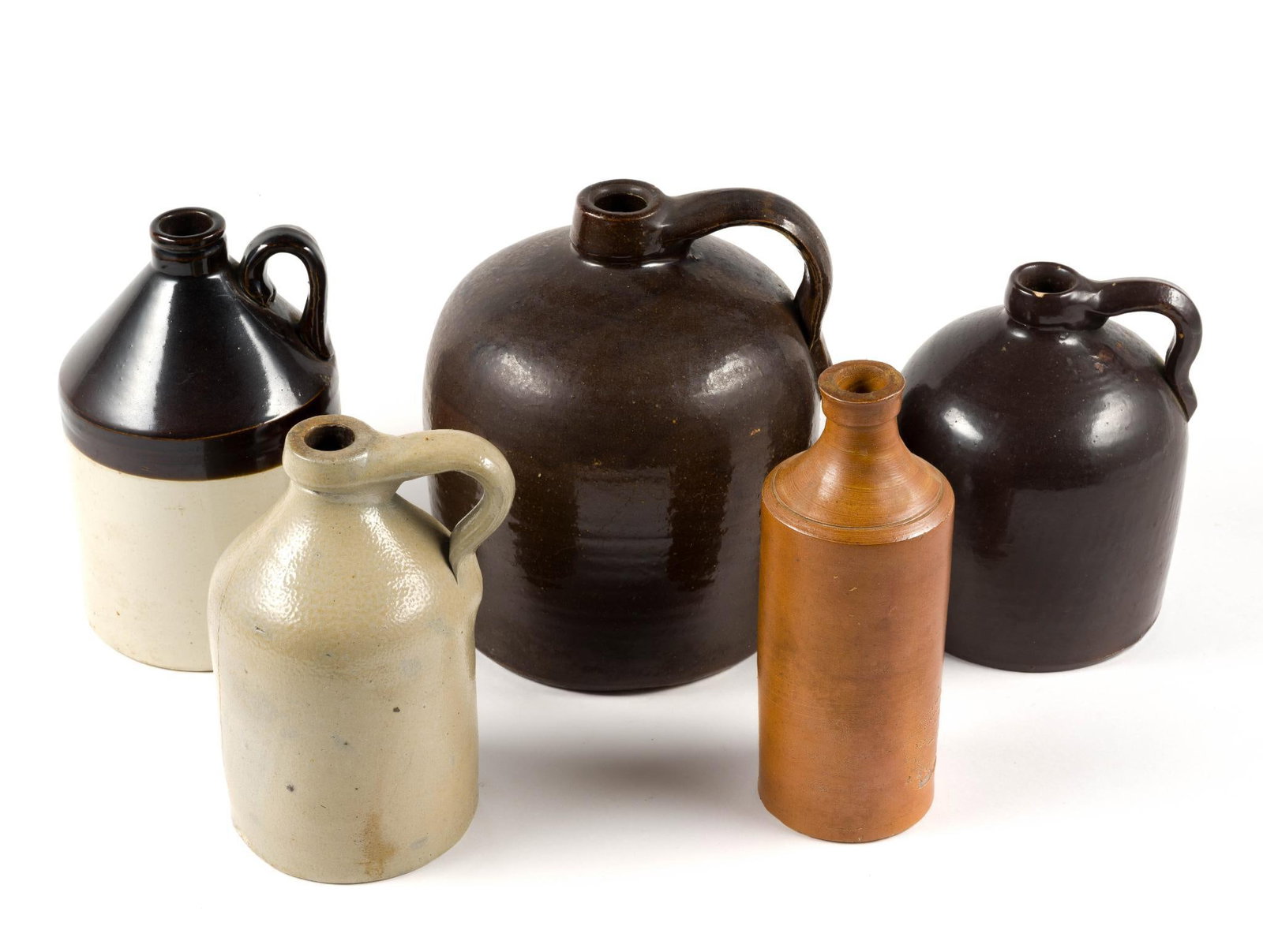 (Reconstruction Era) 5 Antique Stoneware Jugs (1 of 7)