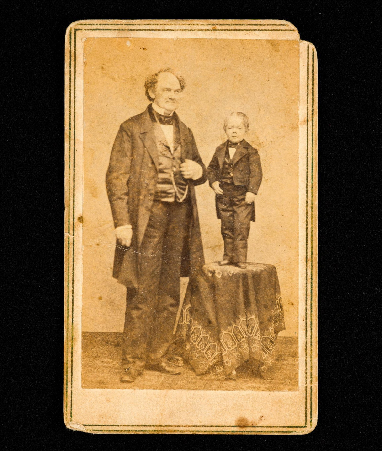 (Gilded Age) P.T. Barnum & Commodore Nutt Carte de Visite (1 of 2)