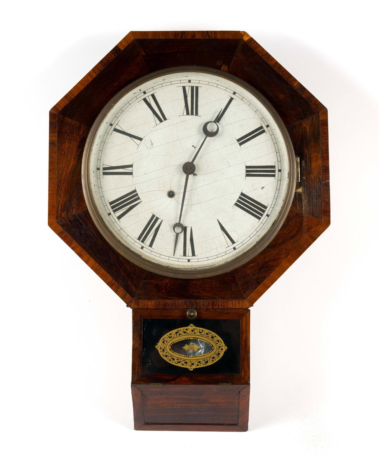 (Progressive Era) Antique Ansonia Schoolhouse-Style Wall Clock (1 of 4)