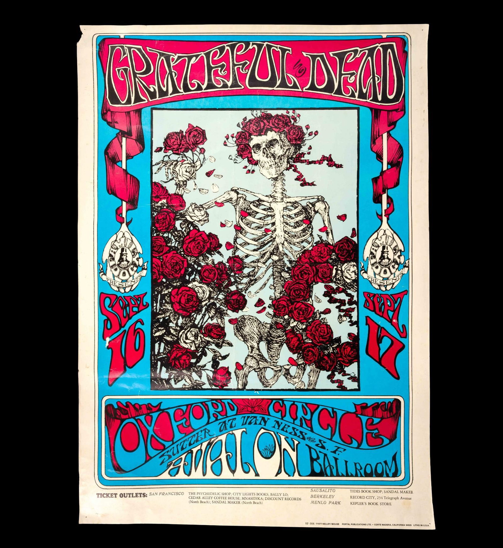 (Cold War Era) 1966 Grateful Dead at Avalon Ballroom Poster (1 of 2)