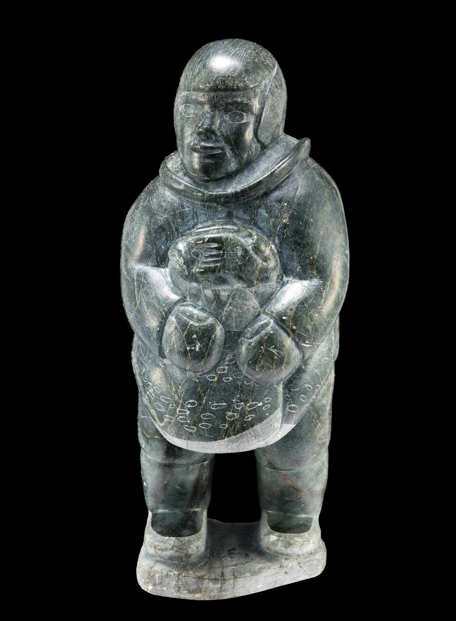 (Cold War Era) Inuit Soapstone Male Figurine (1 of 5)