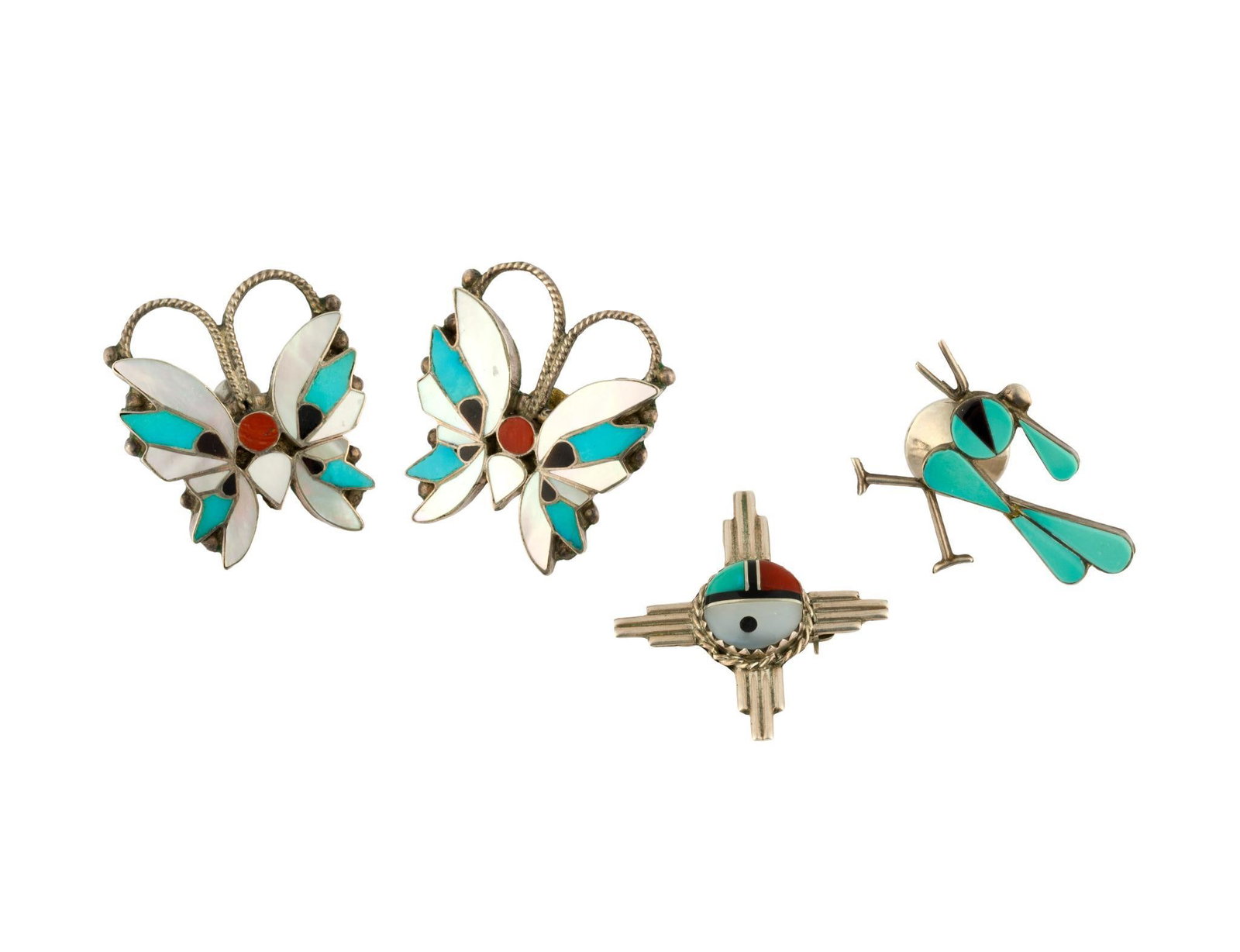 (Modern Era) 4 Pcs. Sterling Silver Native American Jewelry (1 of 7)