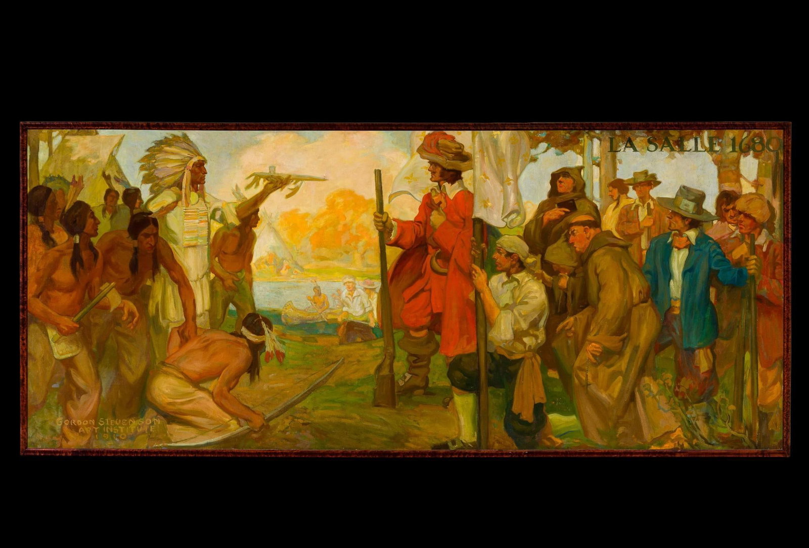 Large Oil on Canvas Painting By Gordon Stevenson (1 of 7)