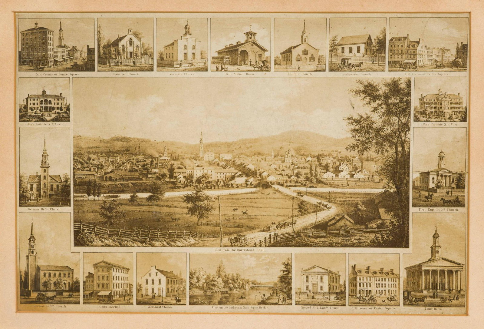 (WWI Era) View of York PA Print (1 of 3)