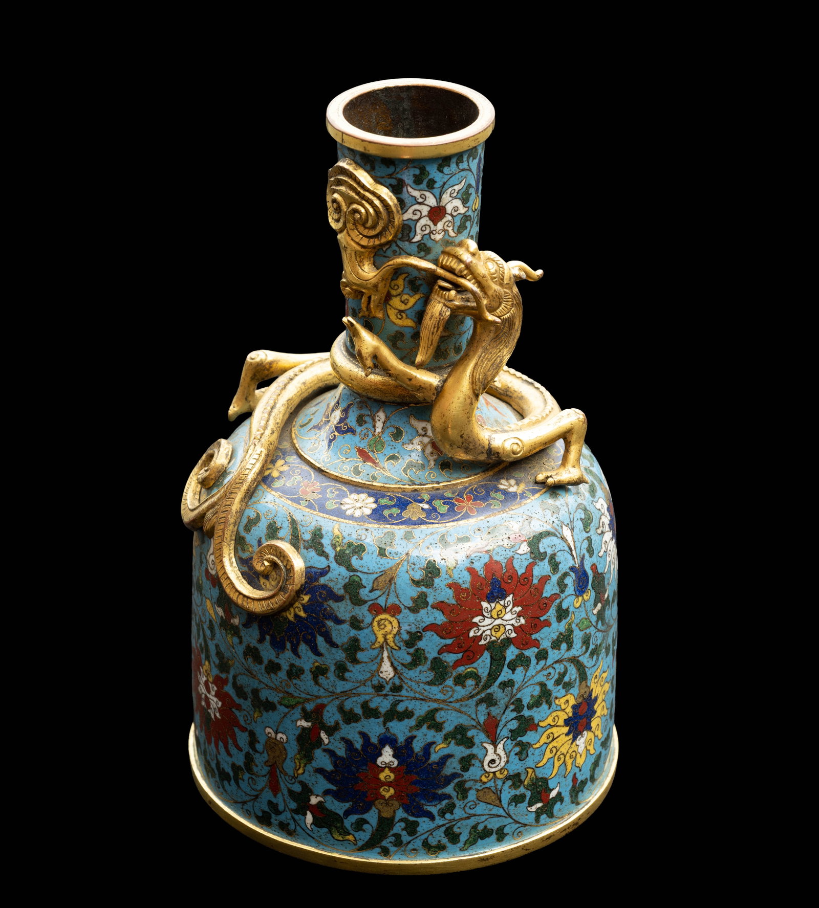 Chinese Cloisonne Enamel Mallet Vase With Jingtai Mark - 10