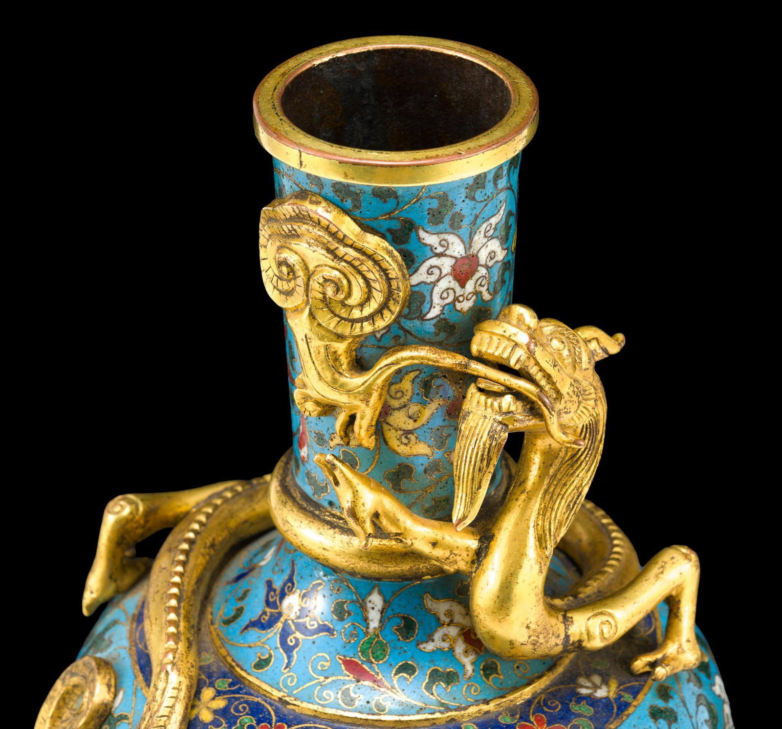 Chinese Cloisonne Enamel Mallet Vase With Jingtai Mark - 5