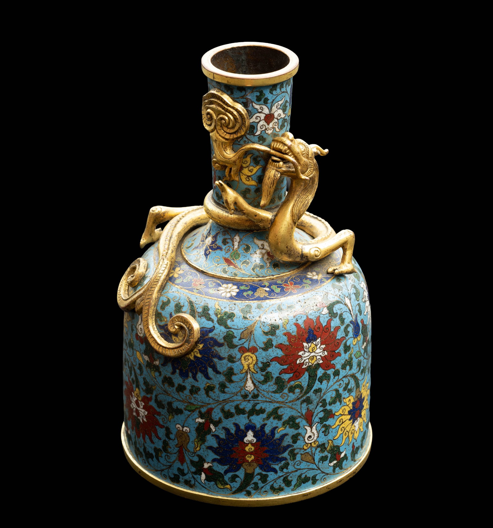 Chinese Cloisonne Enamel Mallet Vase With Jingtai Mark - 7