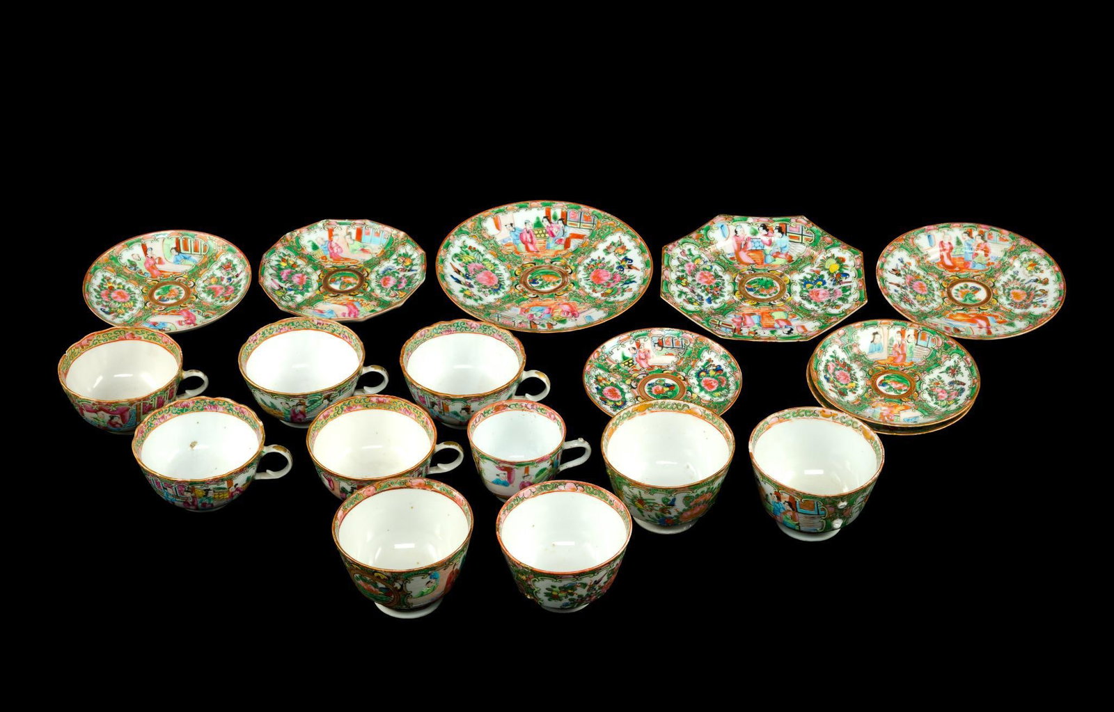 Antique Rose Medallion Dishes And Teacups (1 of 6)