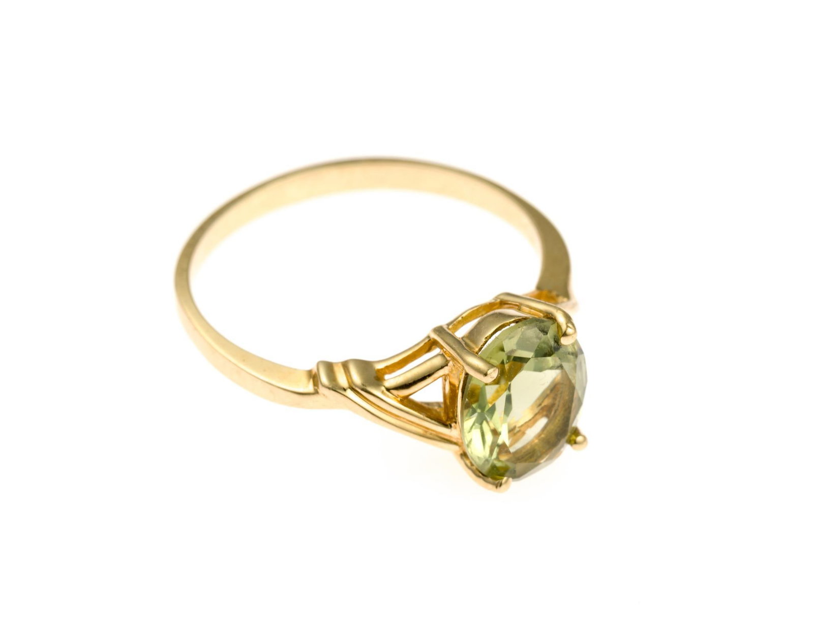 10K Gold and Green Quartz Ring (1 of 3)