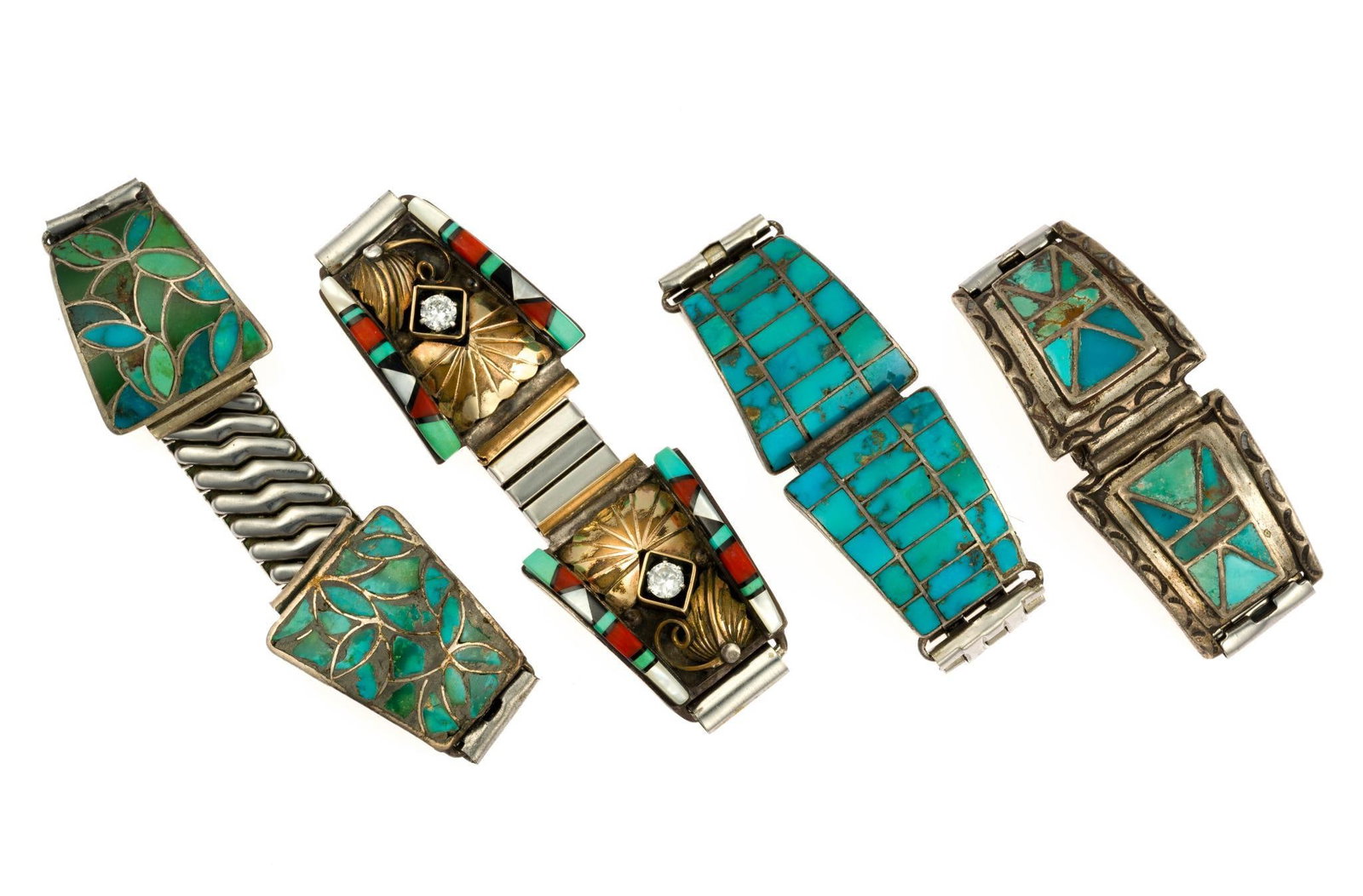 Native American Sterling Silver and Turquoise Watch Bracelets (1 of 3)