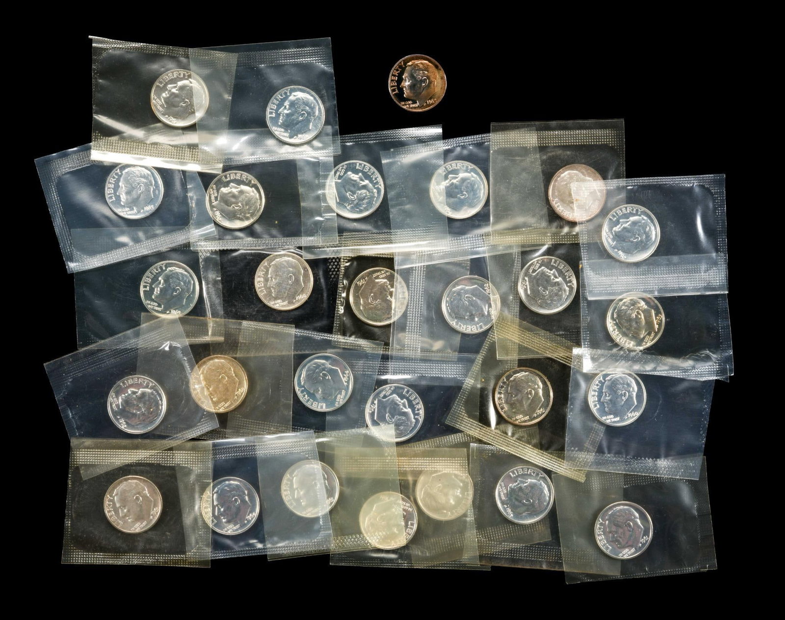 Twenty Eight Proof Silver Roosevelt Dimes (1 of 1)
