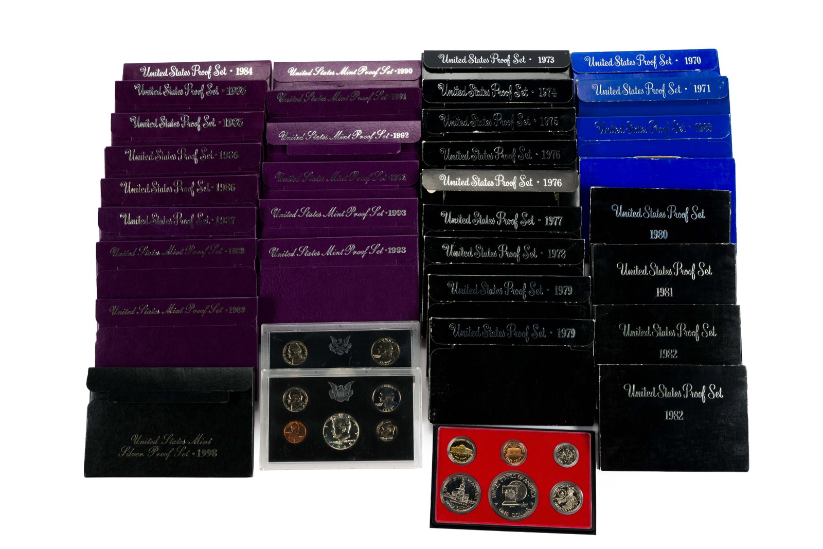Thirty Five Proof Sets Including Silver (1 of 2)