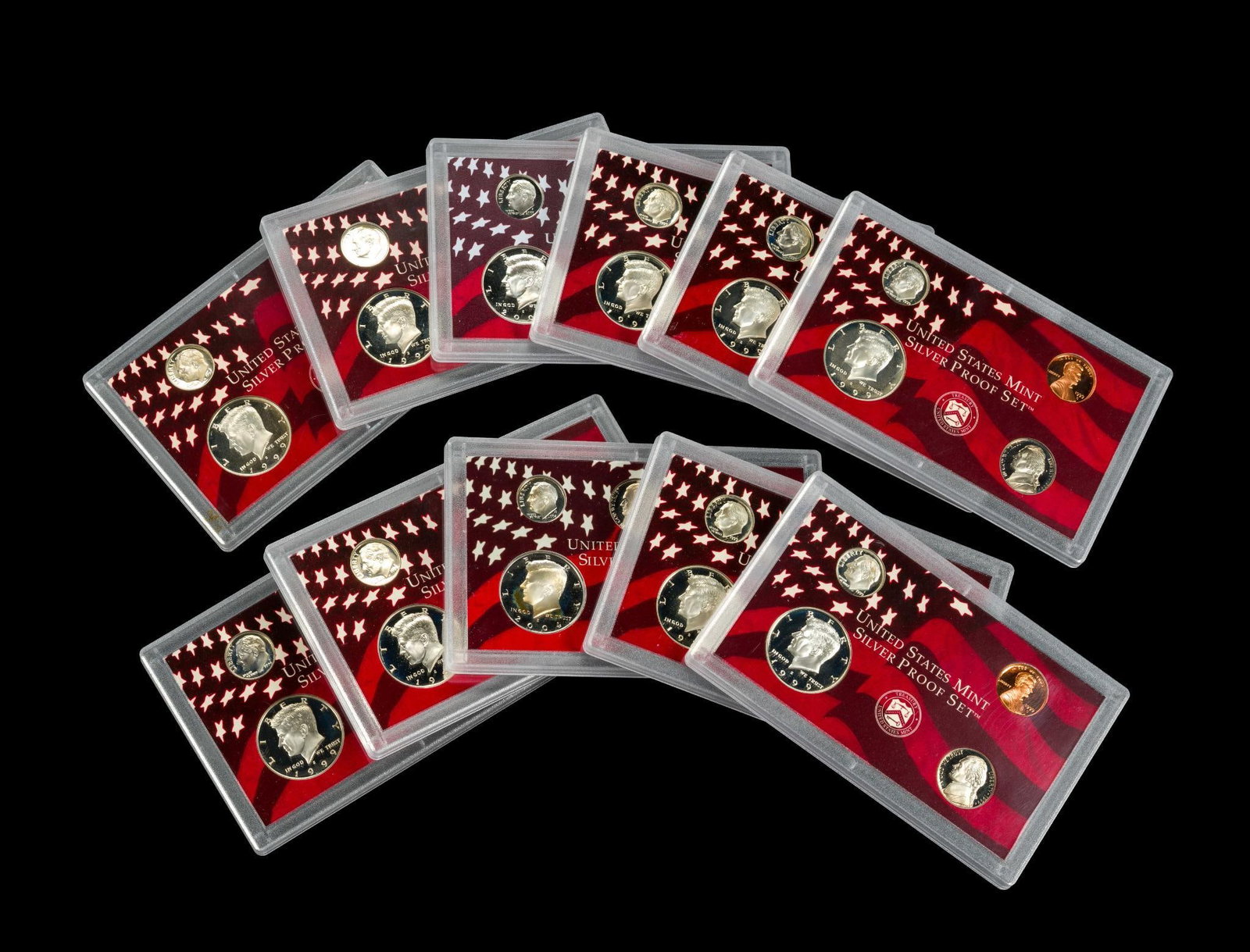 Eleven Silver United States Proof Sets (1 of 1)