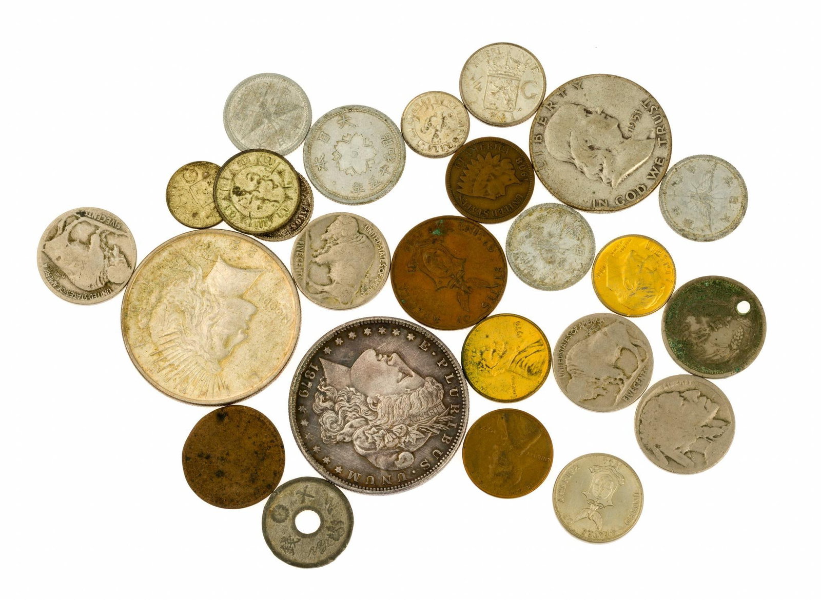 Mixed Coins With Silver Dollars (1 of 1)