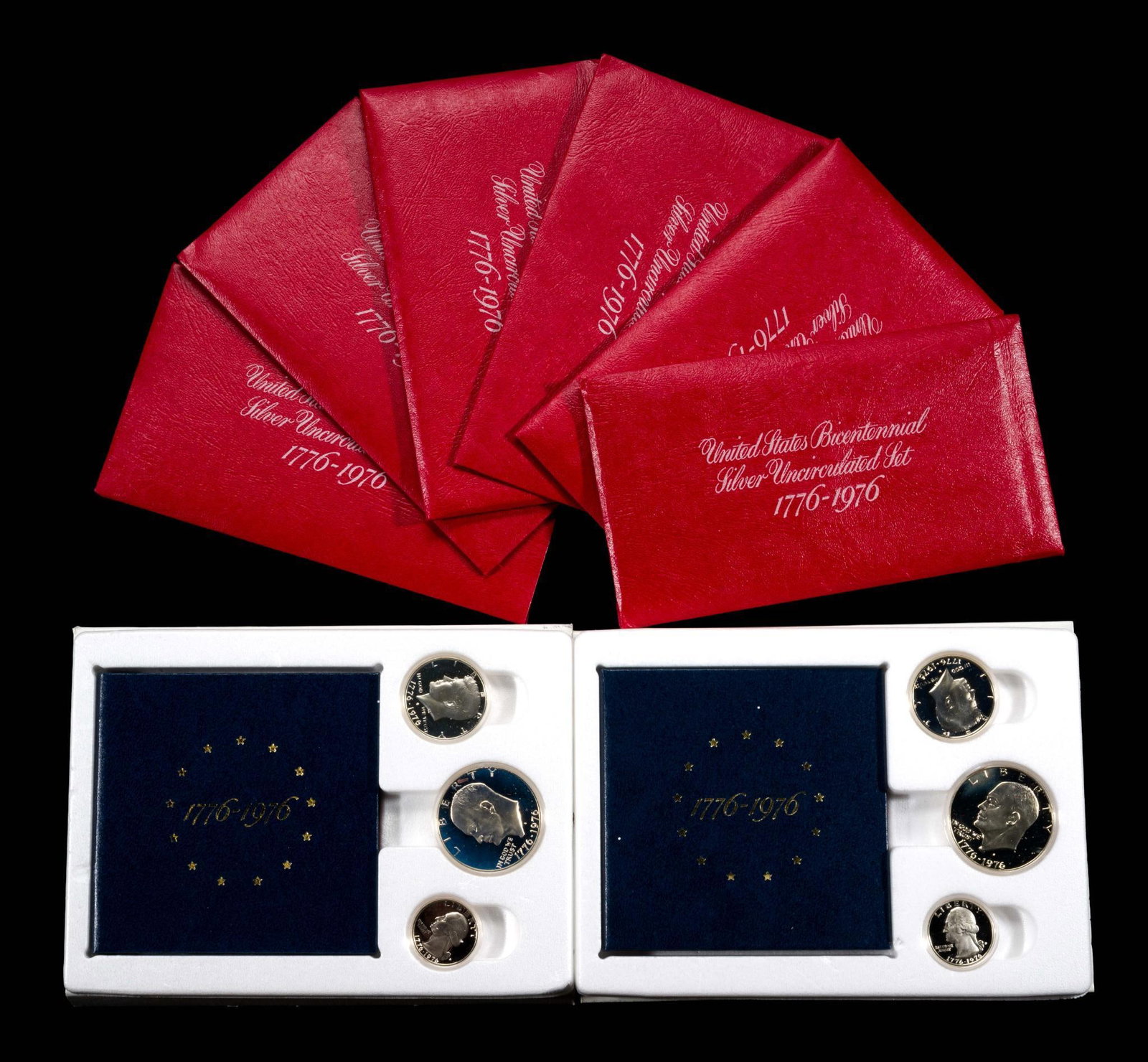 Eight Silver Bicentennial Uncirculated Sets (1 of 2)
