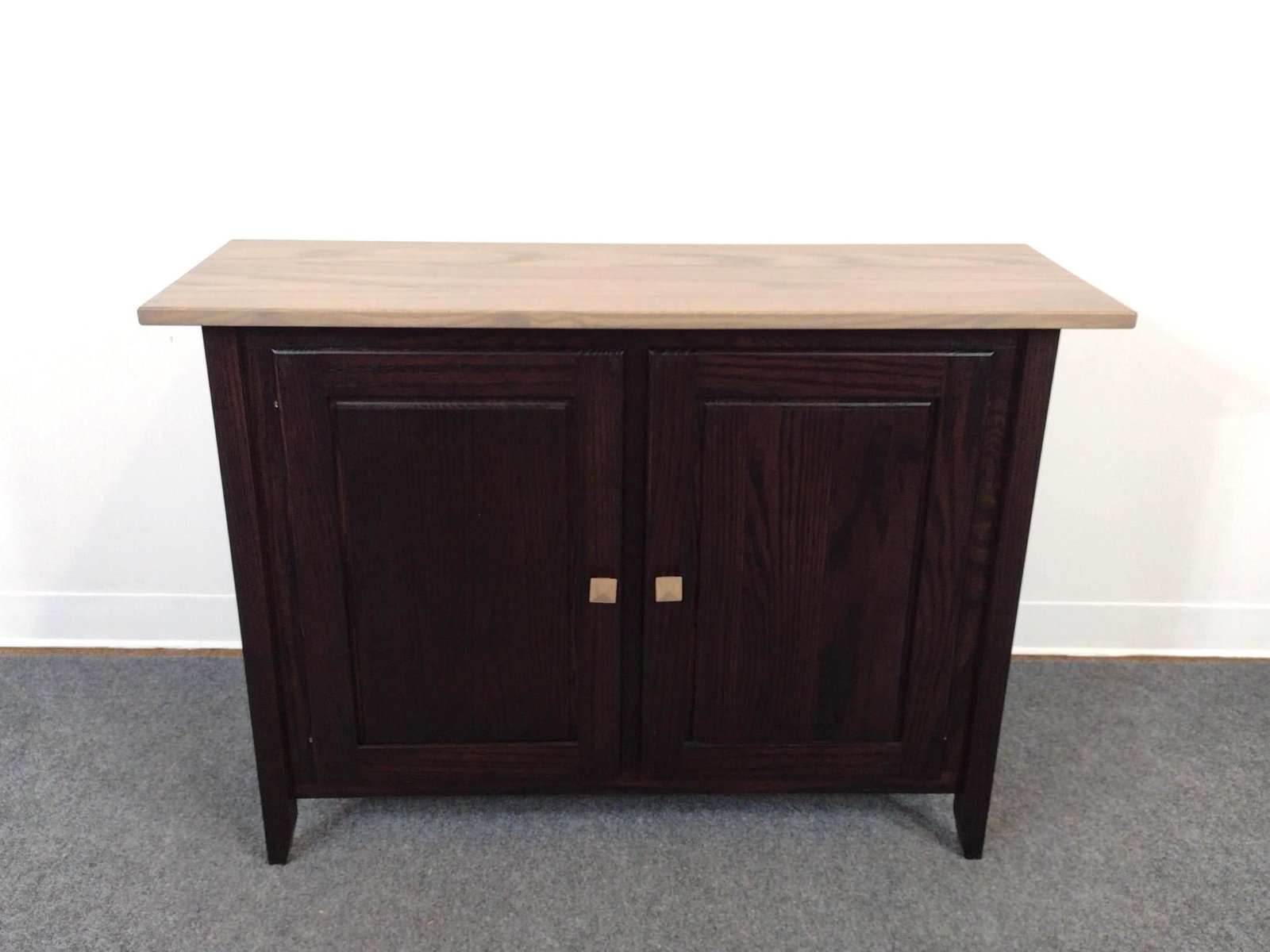 Modern Sideboard or Hall Cabinet: 42" wide X 14-1/4" deep X 30" high. No manufactures name found.